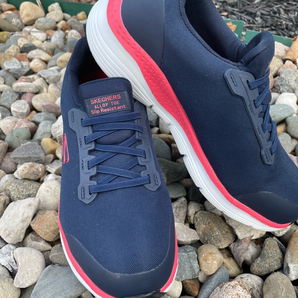 Skechers‎ Sadie Alloy Toe Slip Resistant Air Cooled Memory Foam Work Sneakers - Picture 13 of 13
